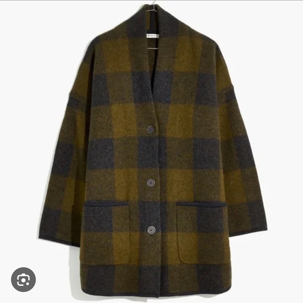 Madewell Buffalo Check Merino Sweater Jacket - Picture 4 of 10